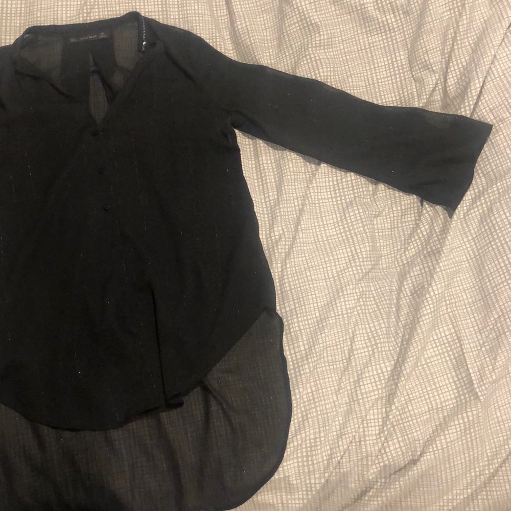 High low tunic style button down ZARA